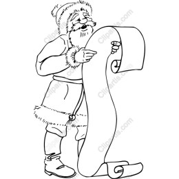 Cheerful Holiday Character with Scroll