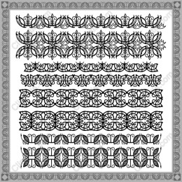 Ornamental Floral Border Set