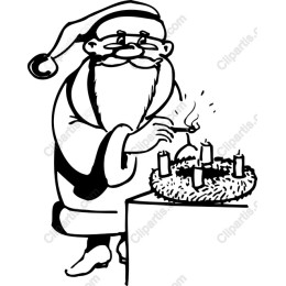 Whimsical Santa Claus Candle Lighting