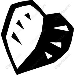 Stylized Black and White Heart