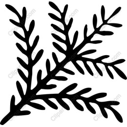 Stylized Leaf Branch