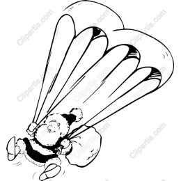Santa Claus Parachuting