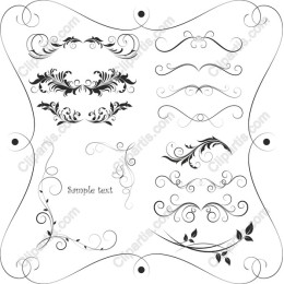 Vintage Floral Elements Set
