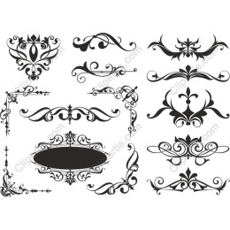 Elegant Decorative Flourishes Collection