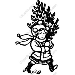 Child with Christmas Tree