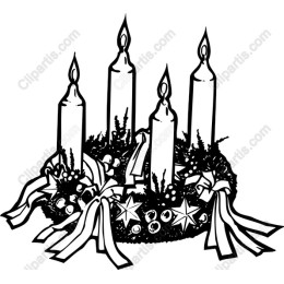 Advent Wreath with Candles and Decorations