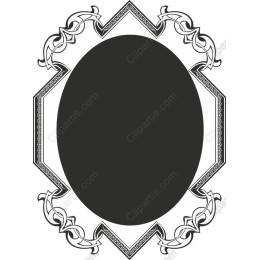 Ornate Black and White Decorative Frame