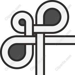 Modern Minimalist Ribbon Knot