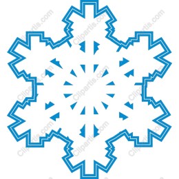Blue Intricate Snowflake