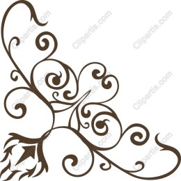 Elegant Brown Floral Swirl