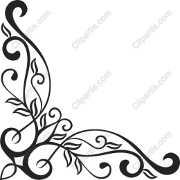 Elegant Black Floral Corner
