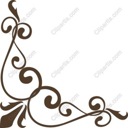 Vintage Floral Swirl Corner