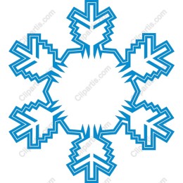 Elegant Blue Geometric Snowflake