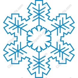 Intricate Blue Snowflake