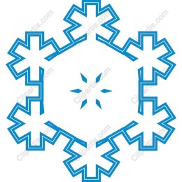 Elegant Blue Snowflake