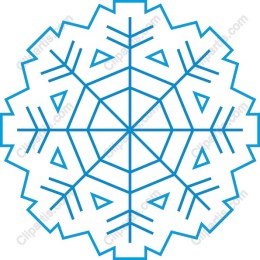 Elegant Blue Snowflake