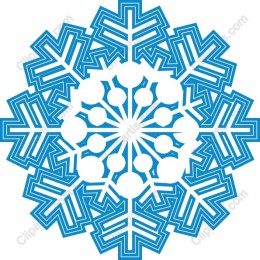Elegant Blue Snowflake