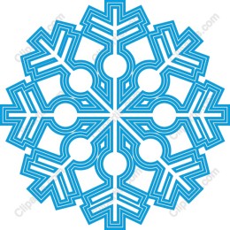Elegant Blue Snowflake
