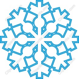 Elegant Blue Snowflake