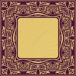 Elegant Gold & Purple Decorative Frame