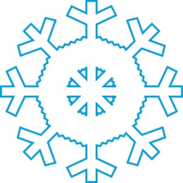 Elegant Blue Snowflake