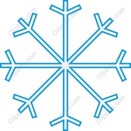 Minimalist Blue Snowflake