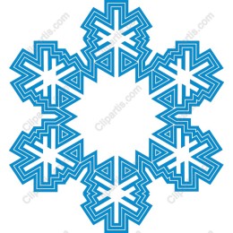Intricate Blue Snowflake