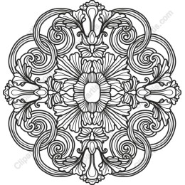 Baroque Floral Mandala