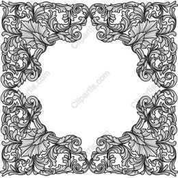 Exquisite Baroque-Style Border