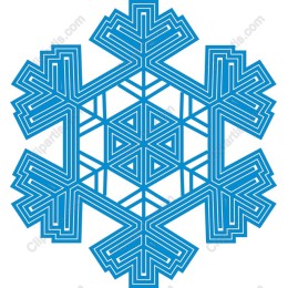 Intricate Blue Snowflake