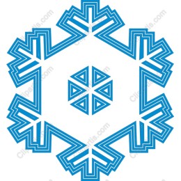 Geometric Blue Snowflake