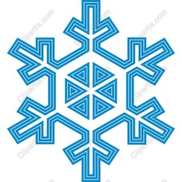 Geometric Blue Snowflake