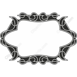 Elegant Black Ornamental Frame