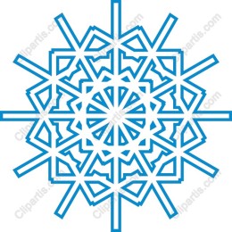 Intricate Blue Snowflake Geometric