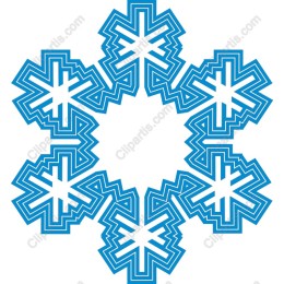 Elegant Blue Geometric Snowflake