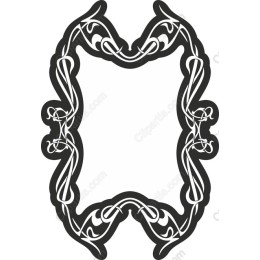 Ornate Black and White Frame