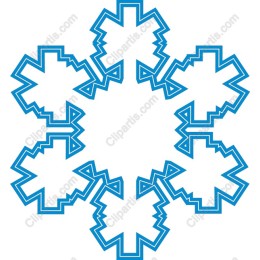 Geometric Blue Snowflake
