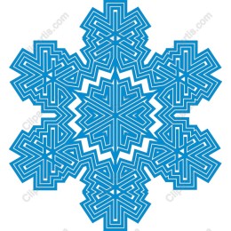 Blue Winter Snowflake