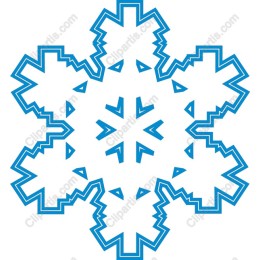 Geometric Blue Snowflake