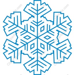 Elegant Blue Snowflake