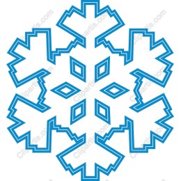 Geometric Blue Snowflake