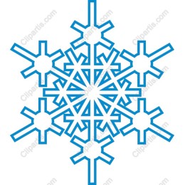 Elegant Blue Snowflake