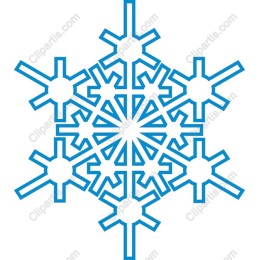 Elegant Blue Snowflake