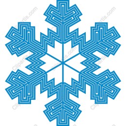 Snowflake - Geometric in Blue
