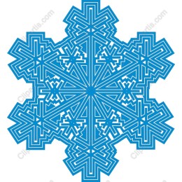 Intricate Blue Snowflake