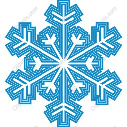 Elegant Blue Snowflake