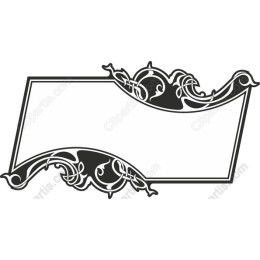 Ornate Black and White Frame