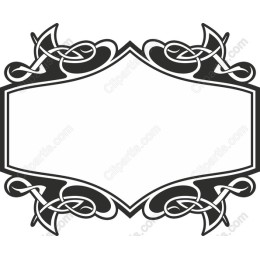 Intricate Black and White Decorative Frame