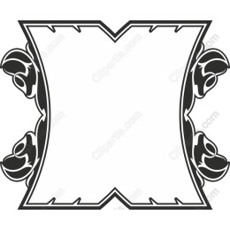 Elegant Black Rose Frame