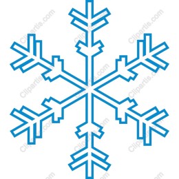 Snowflake Outline Graphic - Winter Element